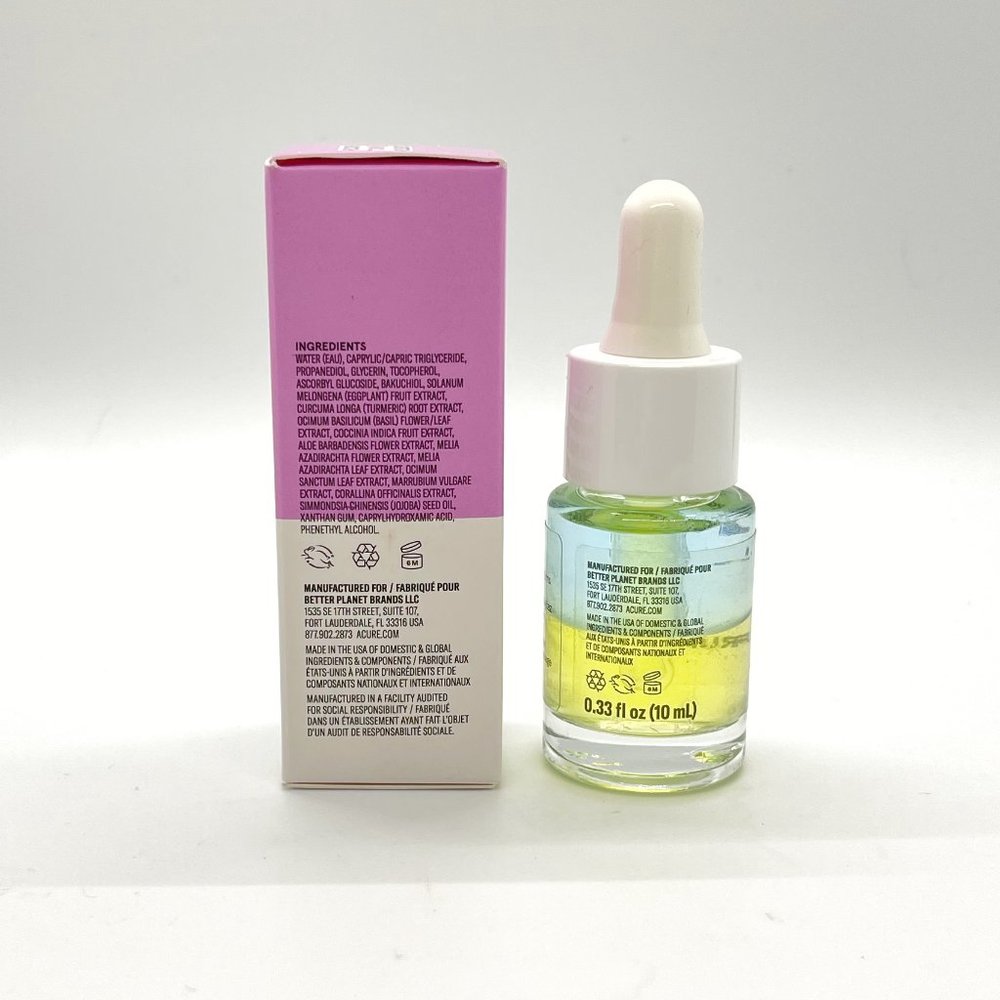 ACURE Radically Rejuvenating Dual Phase Bakuchiol Serum NIB Travel Size 10 ml - Picture 3 of 11